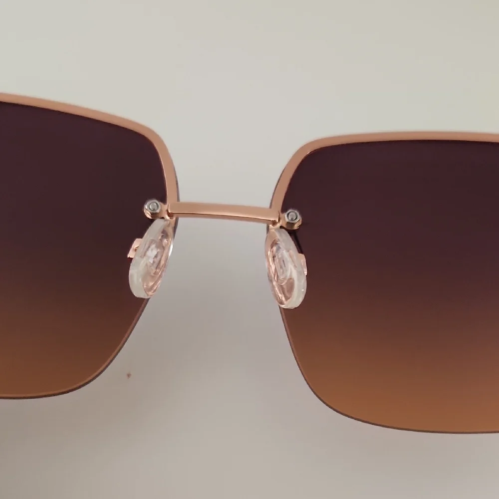 Express Brown Gradient Square Sunglasses